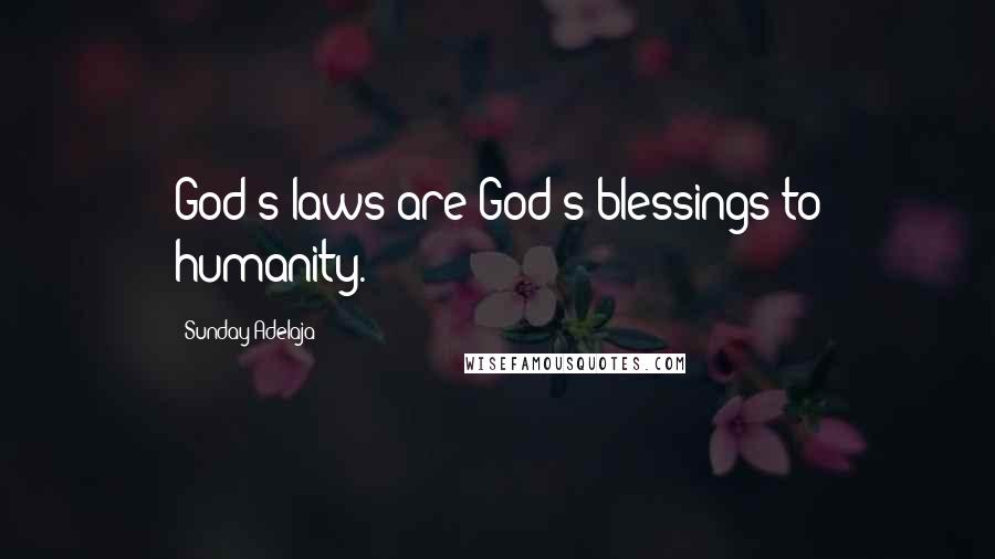 Sunday Adelaja Quotes: God's laws are God's blessings to humanity.