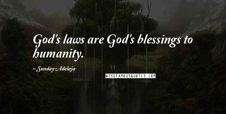 Sunday Adelaja Quotes: God's laws are God's blessings to humanity.