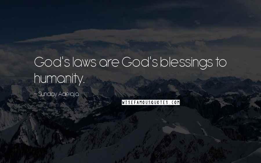 Sunday Adelaja Quotes: God's laws are God's blessings to humanity.