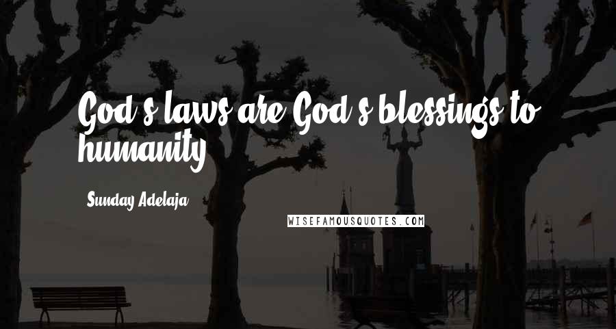 Sunday Adelaja Quotes: God's laws are God's blessings to humanity.