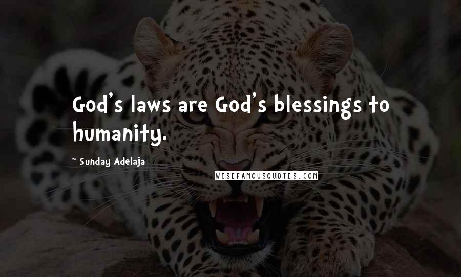 Sunday Adelaja Quotes: God's laws are God's blessings to humanity.