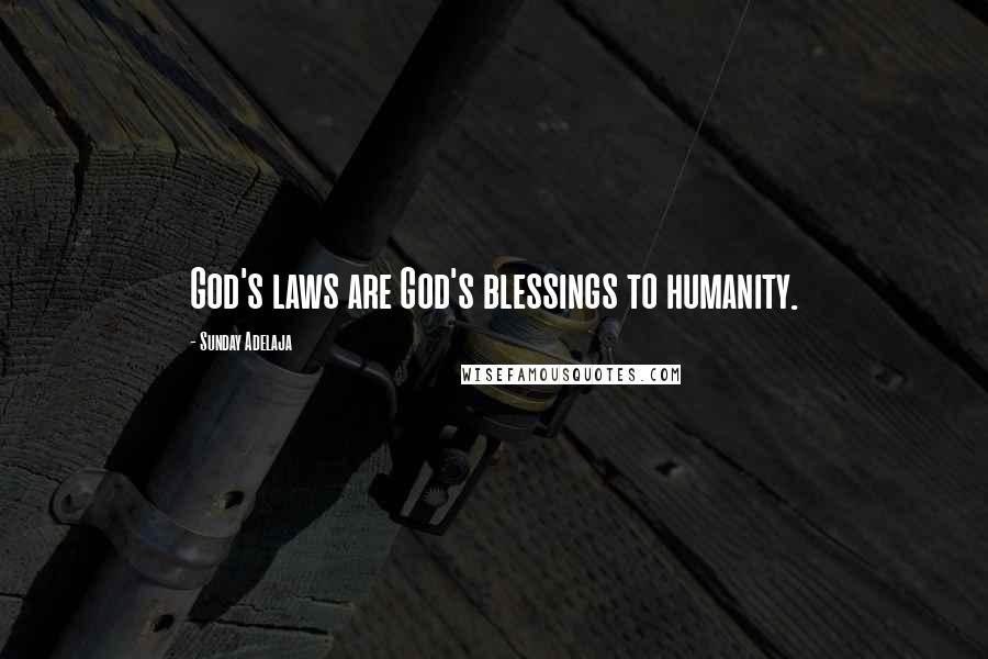 Sunday Adelaja Quotes: God's laws are God's blessings to humanity.