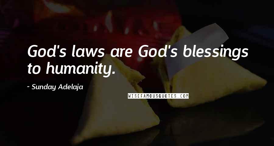 Sunday Adelaja Quotes: God's laws are God's blessings to humanity.