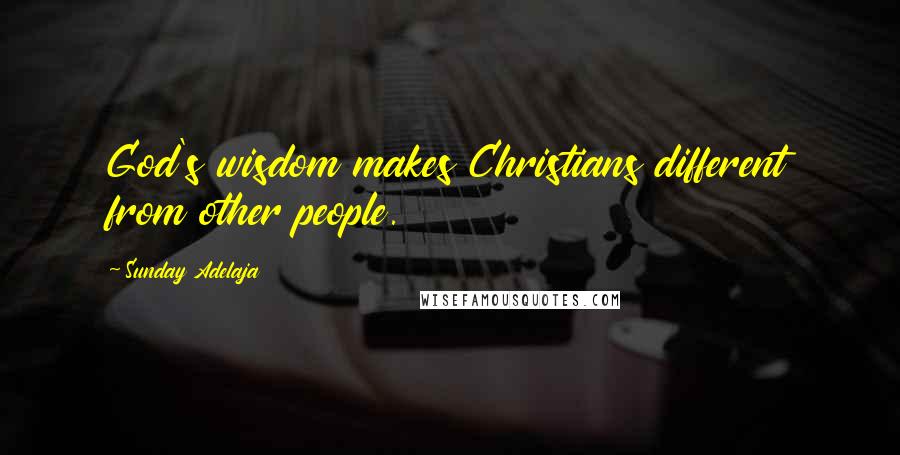 Sunday Adelaja Quotes: God's wisdom makes Christians different from other people.