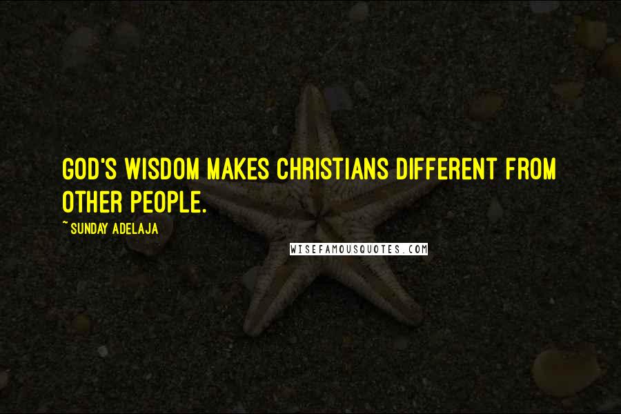 Sunday Adelaja Quotes: God's wisdom makes Christians different from other people.