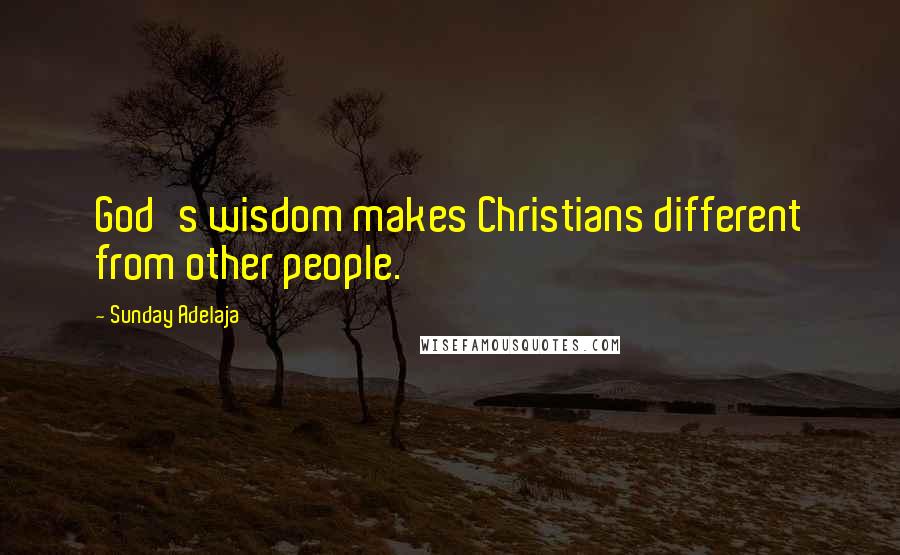 Sunday Adelaja Quotes: God's wisdom makes Christians different from other people.