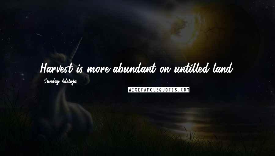 Sunday Adelaja Quotes: Harvest is more abundant on untilled land.