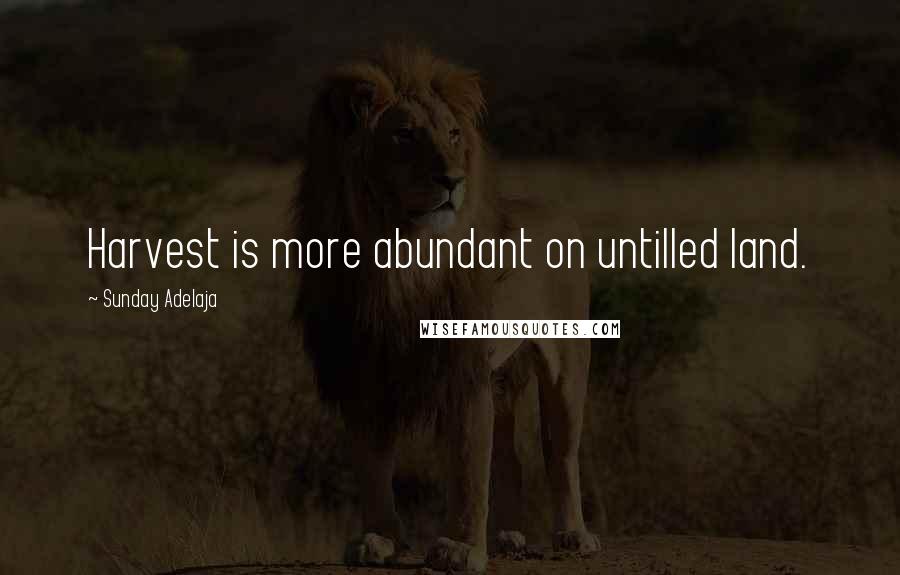 Sunday Adelaja Quotes: Harvest is more abundant on untilled land.
