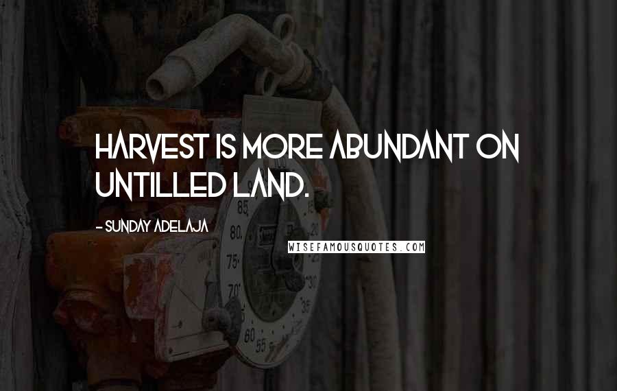 Sunday Adelaja Quotes: Harvest is more abundant on untilled land.