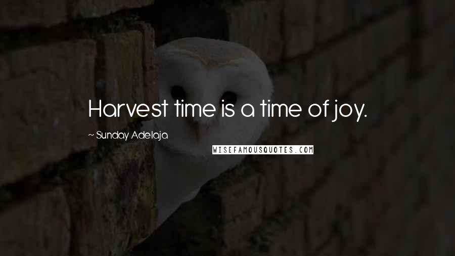 Sunday Adelaja Quotes: Harvest time is a time of joy.