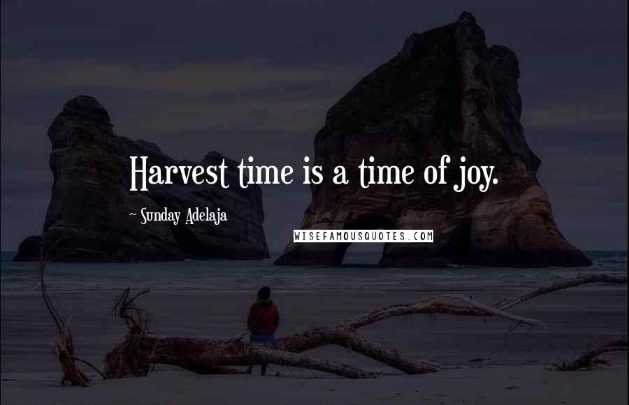 Sunday Adelaja Quotes: Harvest time is a time of joy.