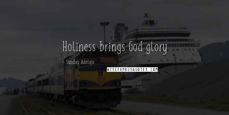 Sunday Adelaja Quotes: Holiness brings God glory