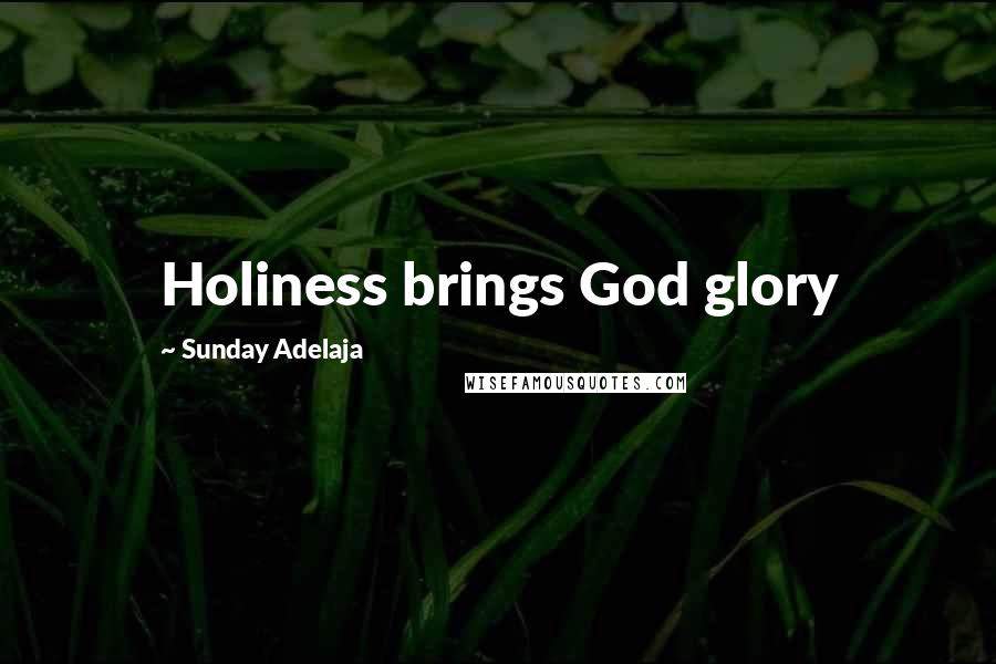 Sunday Adelaja Quotes: Holiness brings God glory