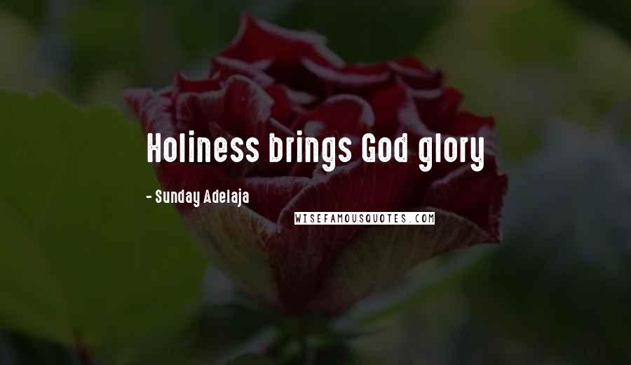 Sunday Adelaja Quotes: Holiness brings God glory