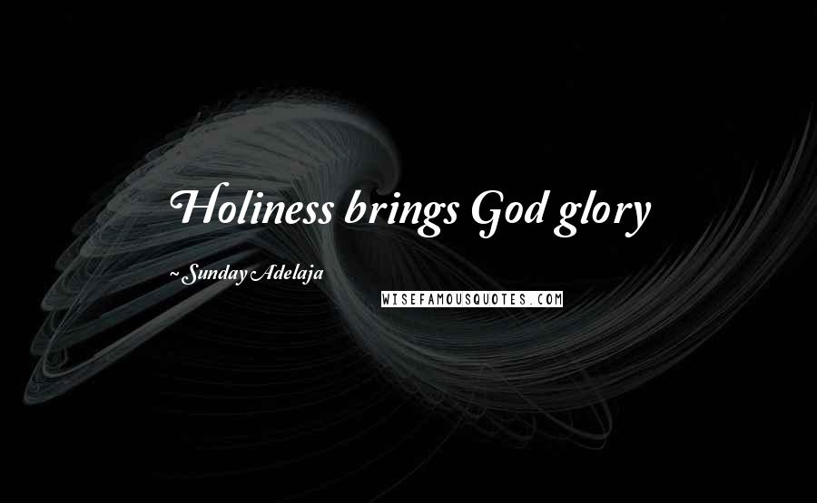 Sunday Adelaja Quotes: Holiness brings God glory