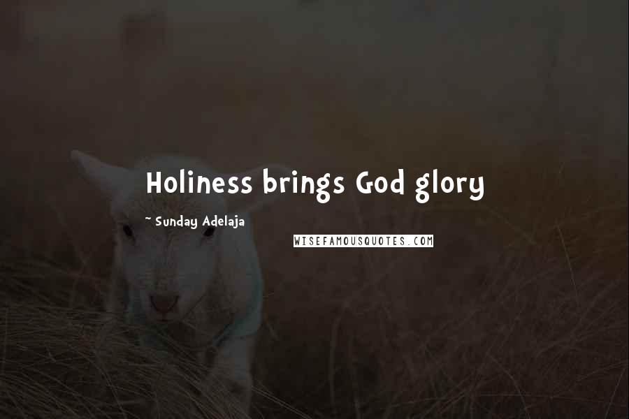 Sunday Adelaja Quotes: Holiness brings God glory