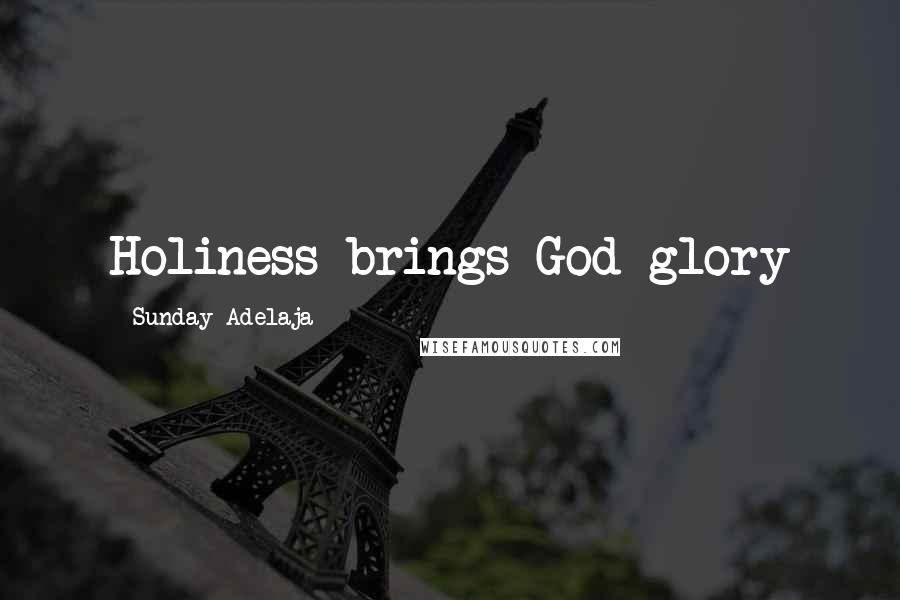 Sunday Adelaja Quotes: Holiness brings God glory