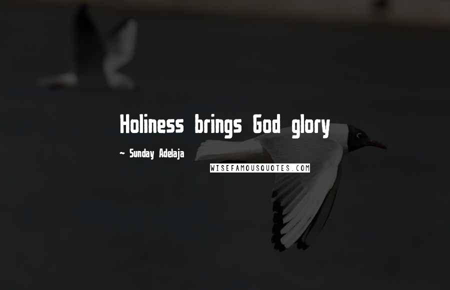 Sunday Adelaja Quotes: Holiness brings God glory