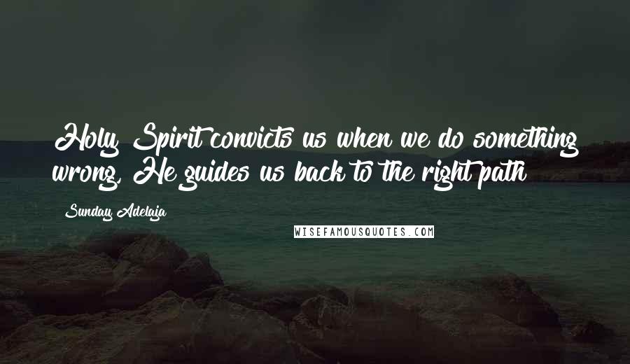 Sunday Adelaja Quotes: Holy Spirit convicts us when we do something wrong, He guides us back to the right path