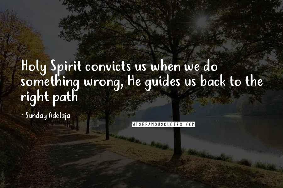 Sunday Adelaja Quotes: Holy Spirit convicts us when we do something wrong, He guides us back to the right path
