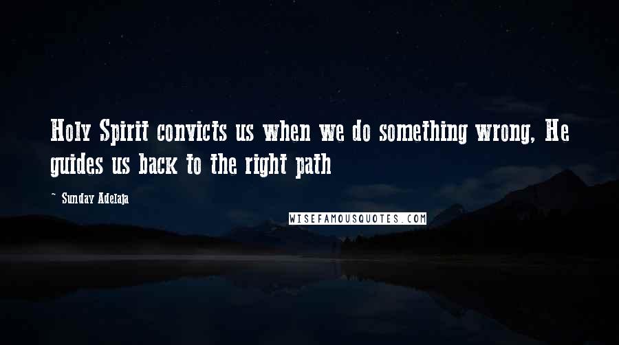 Sunday Adelaja Quotes: Holy Spirit convicts us when we do something wrong, He guides us back to the right path