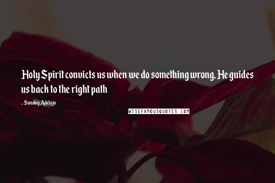 Sunday Adelaja Quotes: Holy Spirit convicts us when we do something wrong, He guides us back to the right path