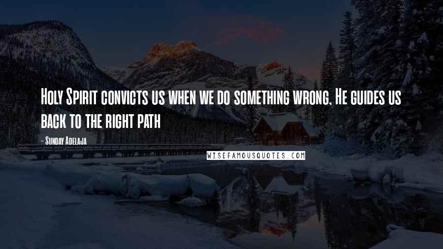 Sunday Adelaja Quotes: Holy Spirit convicts us when we do something wrong, He guides us back to the right path