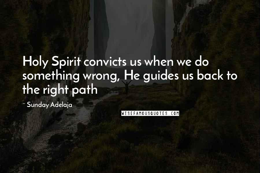 Sunday Adelaja Quotes: Holy Spirit convicts us when we do something wrong, He guides us back to the right path