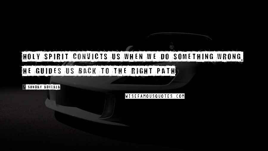 Sunday Adelaja Quotes: Holy Spirit convicts us when we do something wrong, He guides us back to the right path