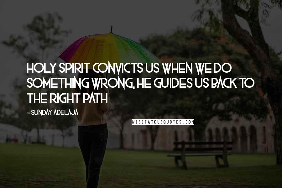 Sunday Adelaja Quotes: Holy Spirit convicts us when we do something wrong, He guides us back to the right path