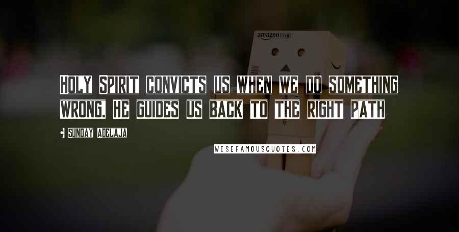 Sunday Adelaja Quotes: Holy Spirit convicts us when we do something wrong, He guides us back to the right path