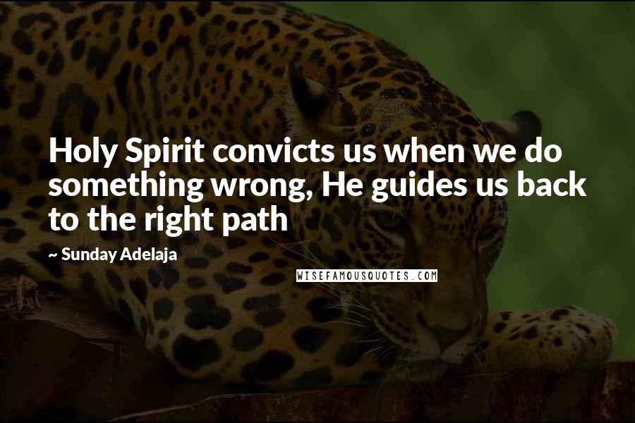 Sunday Adelaja Quotes: Holy Spirit convicts us when we do something wrong, He guides us back to the right path