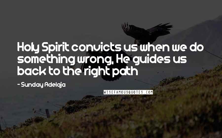 Sunday Adelaja Quotes: Holy Spirit convicts us when we do something wrong, He guides us back to the right path