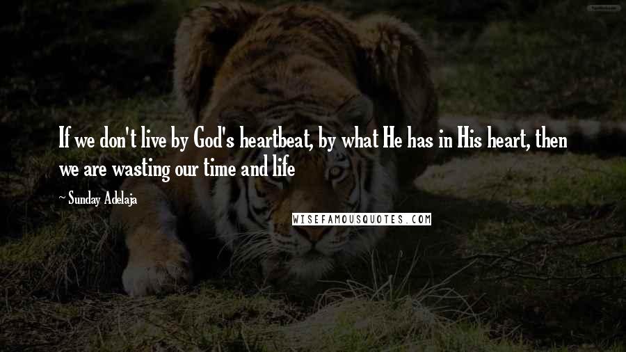 Sunday Adelaja Quotes: If we don't live by God's heartbeat, by what He has in His heart, then we are wasting our time and life