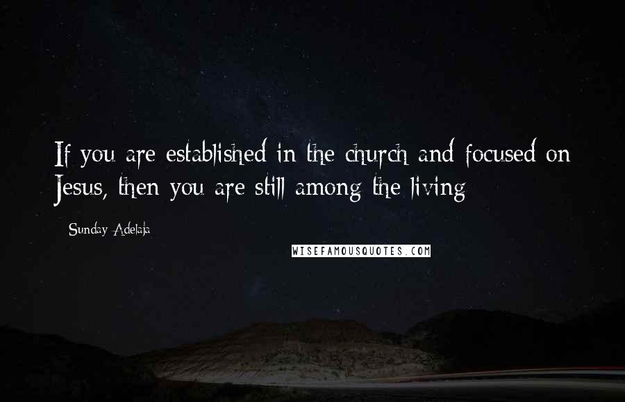 Sunday Adelaja Quotes: If you are established in the church and focused on Jesus, then you are still among the living