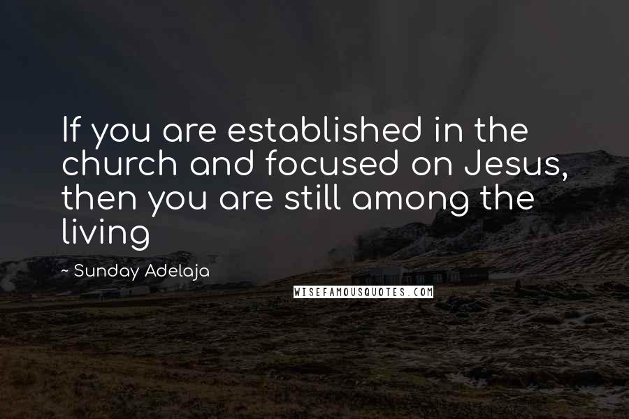 Sunday Adelaja Quotes: If you are established in the church and focused on Jesus, then you are still among the living