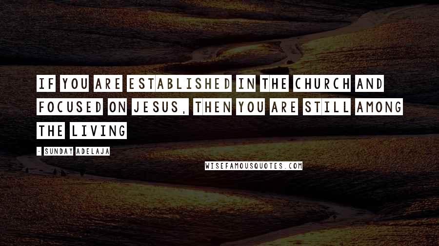 Sunday Adelaja Quotes: If you are established in the church and focused on Jesus, then you are still among the living