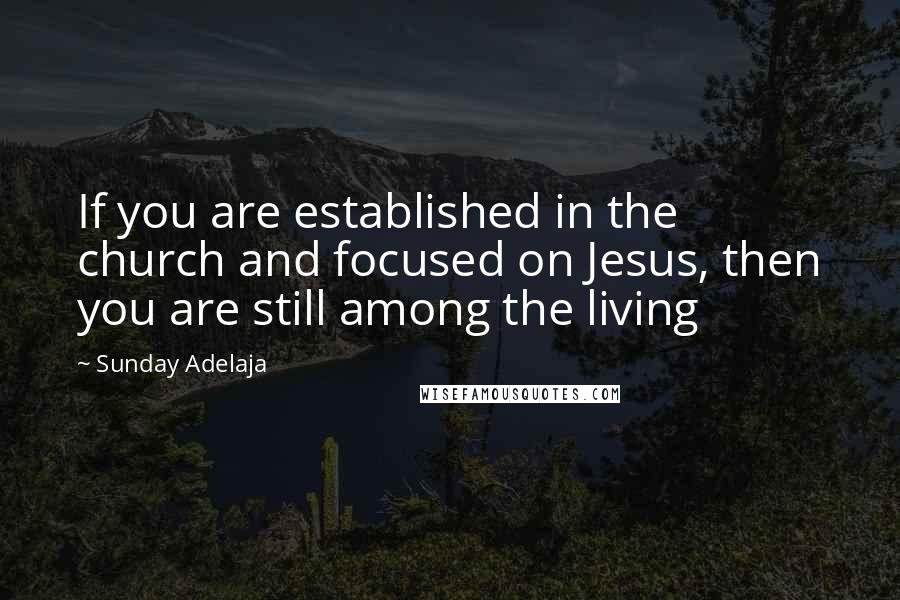 Sunday Adelaja Quotes: If you are established in the church and focused on Jesus, then you are still among the living