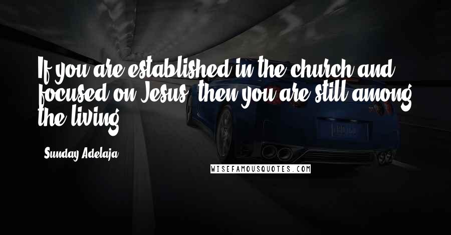 Sunday Adelaja Quotes: If you are established in the church and focused on Jesus, then you are still among the living