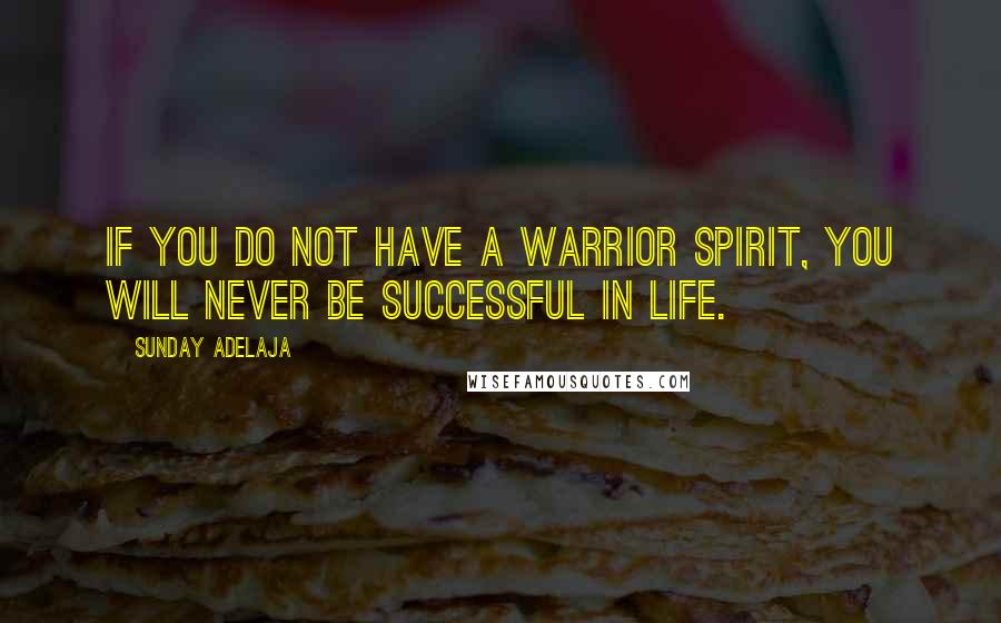 Sunday Adelaja Quotes: If you do not have a warrior spirit, you will never be successful in life.