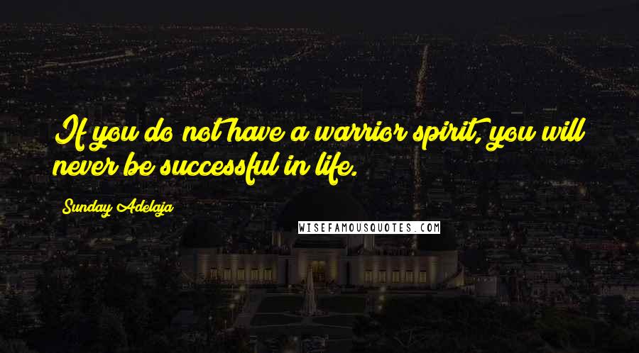 Sunday Adelaja Quotes: If you do not have a warrior spirit, you will never be successful in life.