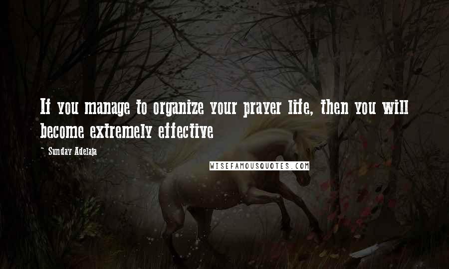 Sunday Adelaja Quotes: If you manage to organize your prayer life, then you will become extremely effective