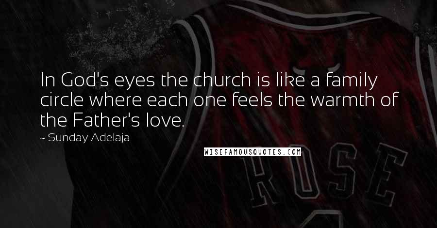 Sunday Adelaja Quotes: In God's eyes the church is like a family circle where each one feels the warmth of the Father's love.