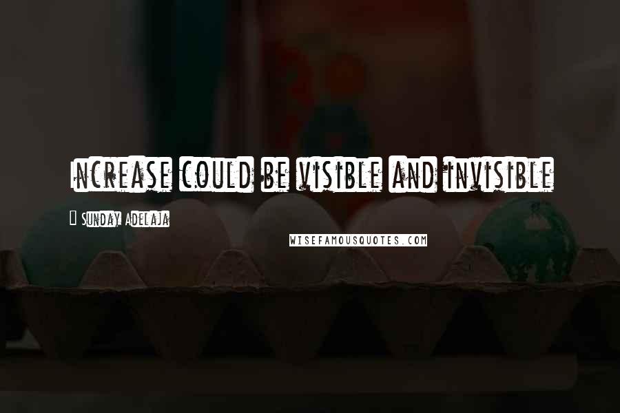 Sunday Adelaja Quotes: Increase could be visible and invisible