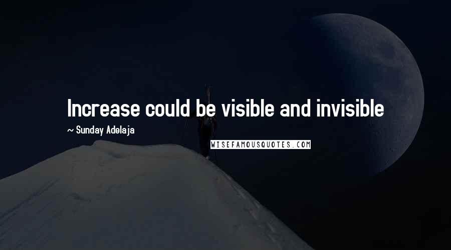 Sunday Adelaja Quotes: Increase could be visible and invisible