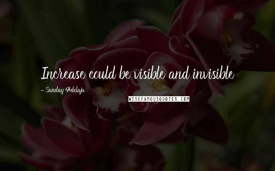 Sunday Adelaja Quotes: Increase could be visible and invisible