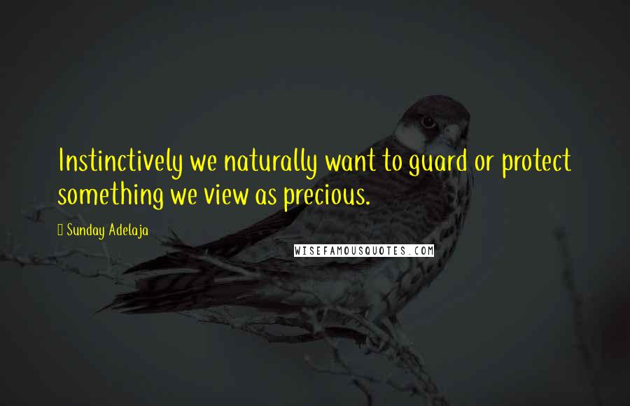 Sunday Adelaja Quotes: Instinctively we naturally want to guard or protect something we view as precious.