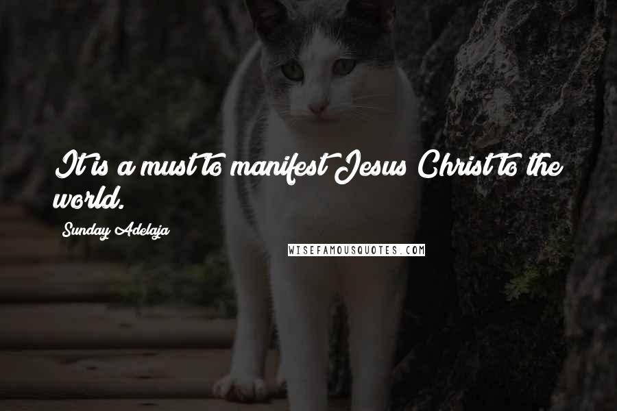 Sunday Adelaja Quotes: It is a must to manifest Jesus Christ to the world.