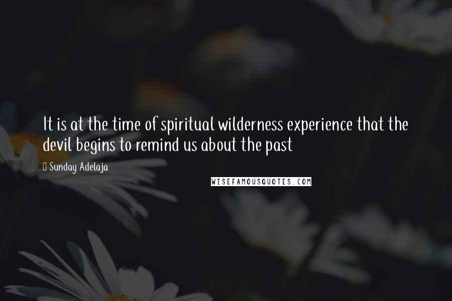 Sunday Adelaja Quotes: It is at the time of spiritual wilderness experience that the devil begins to remind us about the past