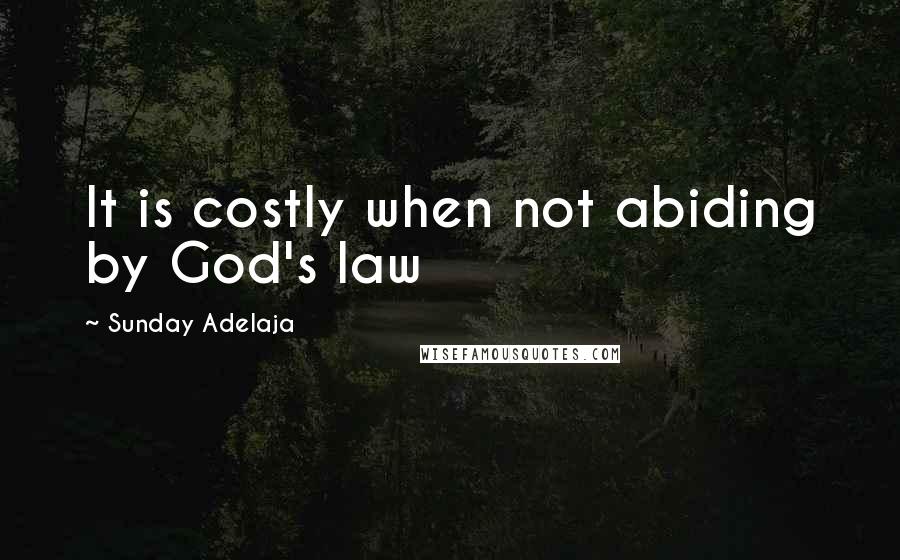 Sunday Adelaja Quotes: It is costly when not abiding by God's law